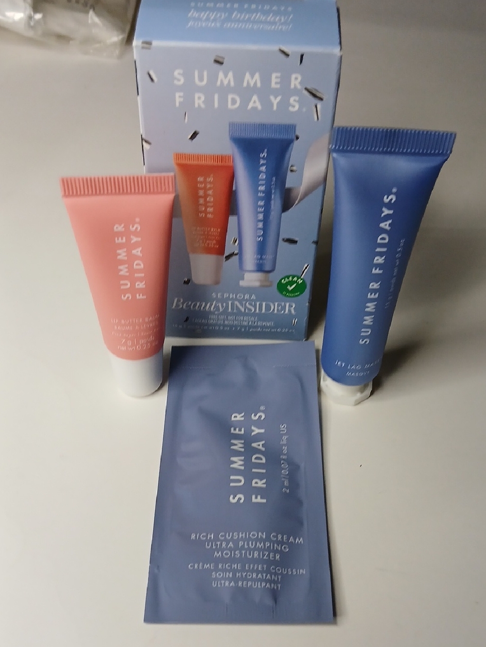 Summer Fridays Lip Balm & Gloss Trio in Blue, Pink, Orange